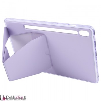 Dirbtinės odos nugarėlė su sulankstomu magnetiniu laikikliu - violetinis (Samsung Tab S9 (SM-X710-SM-X716/Tab S9 Fe (X510-X516B/Tab S10 Fe/Tab S10 Lite) Dirbtinės odos nugarėlė su sulankstomu magnetiniu laikikliu - violetinis (Samsung Tab S9 (SM-X710-SM-X716/Tab S9 Fe (X510-X516B/Tab S10 Fe/Tab S10 Lite)